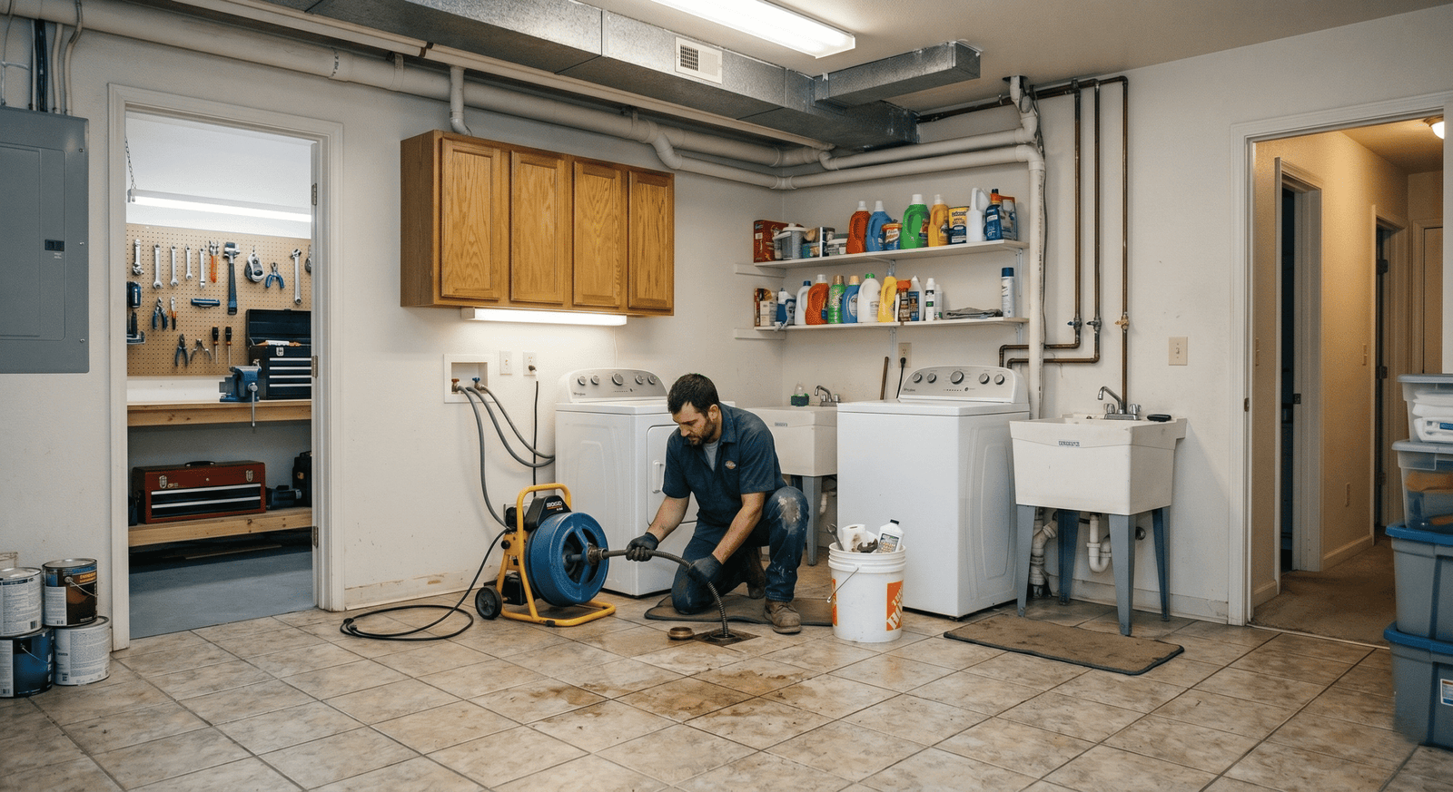Licensed plumber soldering a copper pipe joint in the Tri-Cities
