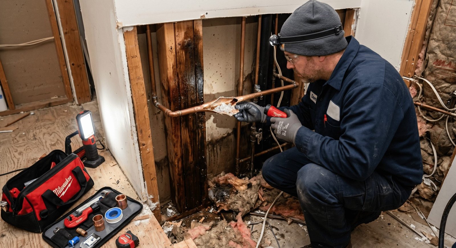 Tri-Cities plumber on a service call